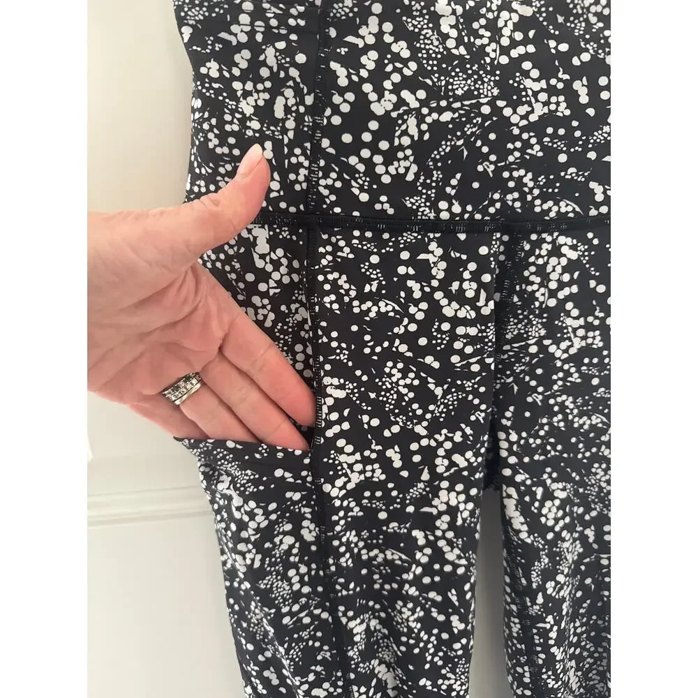 Lululemon Wunder Under Crop II Black Chirasu Black Spotted 19" Inseam Nulux 4 - Picture 8 of 12
